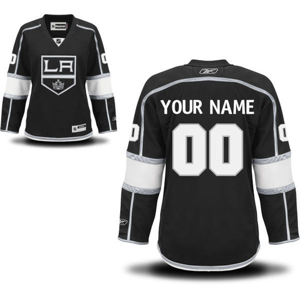 Reebok Los Angeles Kings Women Premier Home Custom NHL Jersey - Black->->Custom Jersey